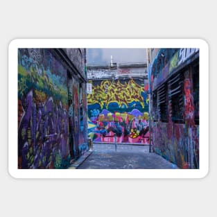 Street Art at Hosier Lane, Melbourne, Victoria, Australia Sticker